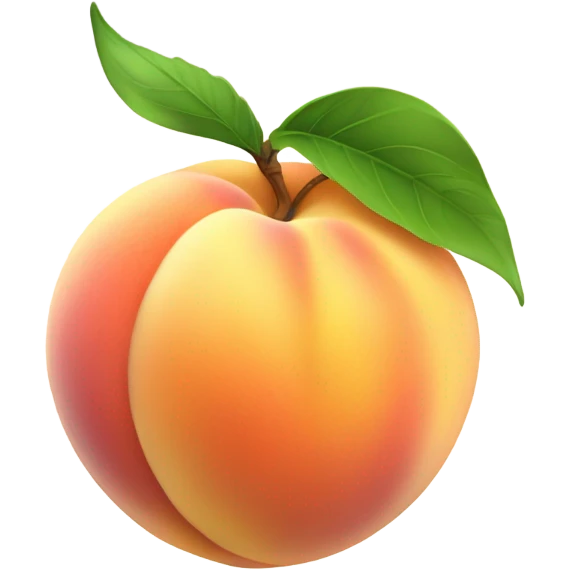 Flying peach emoji