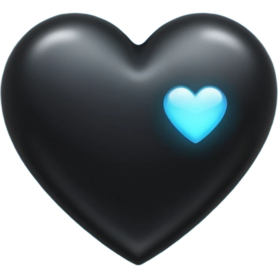 black heart with a soft glow emoji