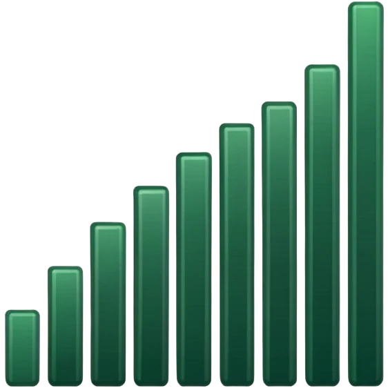 dark green growth graph emoji