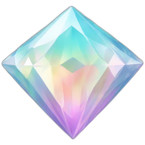 Pastel Pearly Iridescent Diamond Crystal emoji