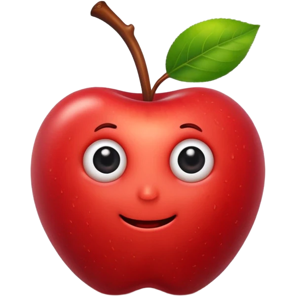 worm make a hole on apple emoji