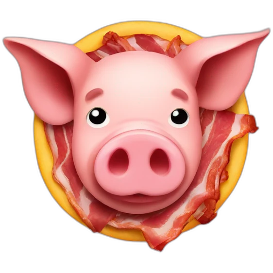 pig cutted on bacon emoji