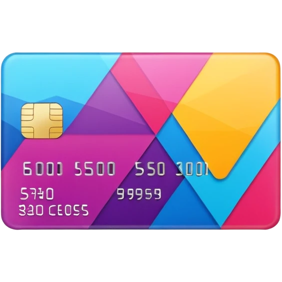 aesthetic credit card with pattern emoji