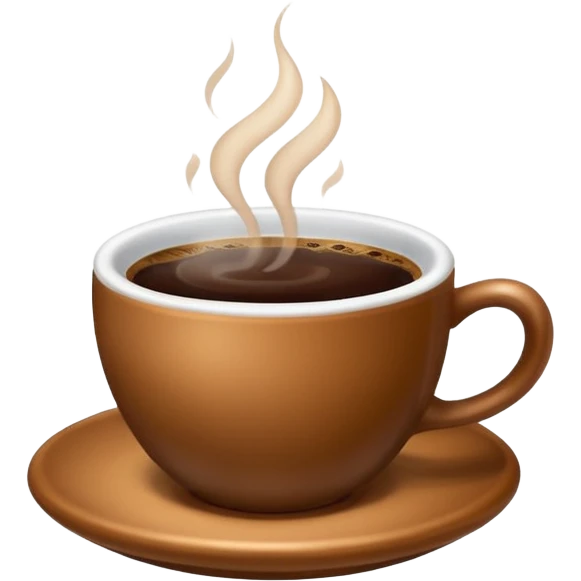 A coffee emoji very small like how a emoji is supposed to be emoji
