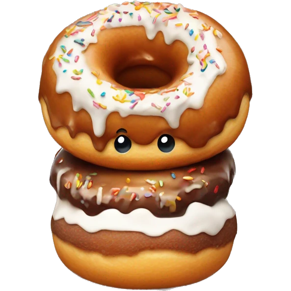 donut eatng a pudding emoji