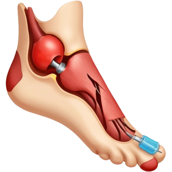 a foot with a chronic diabetic foot injury emoji
