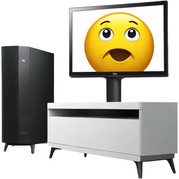 Lg tv with the tv stand emoji