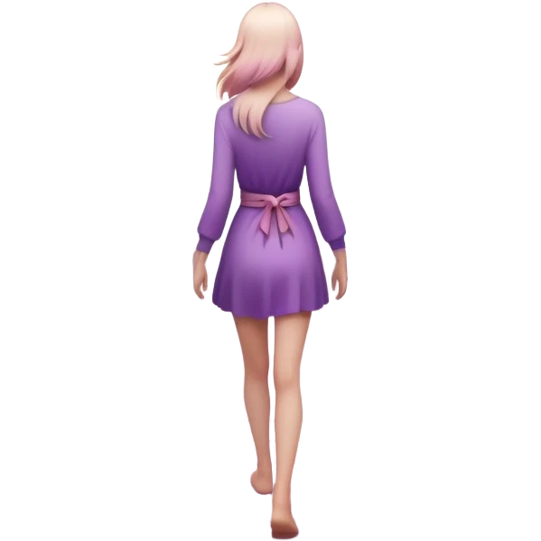 A small figure walks back across a foggy bridge, holding soft pink and purple orbs in each hand—symbolizing compassion and forgiveness. A gentle heart aura trails behind them, showing healing in motion. emoji