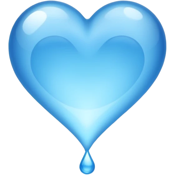 water and blue heart emoji