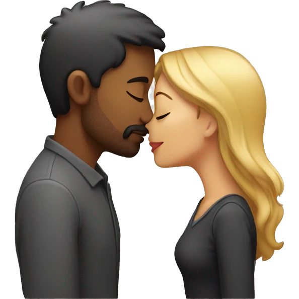 man and woman kissing emoji