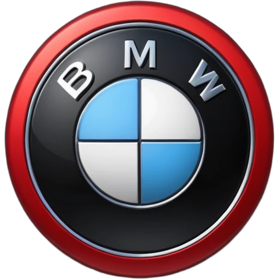 Bmw logo black red emoji