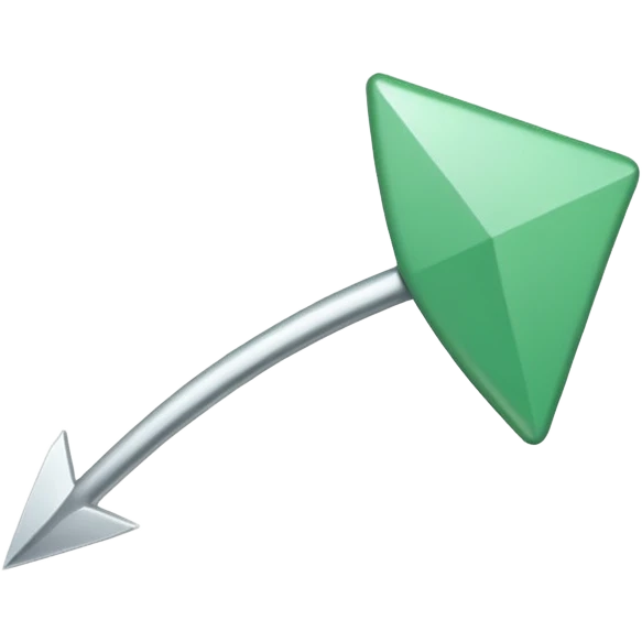 white simple arrow up emoji