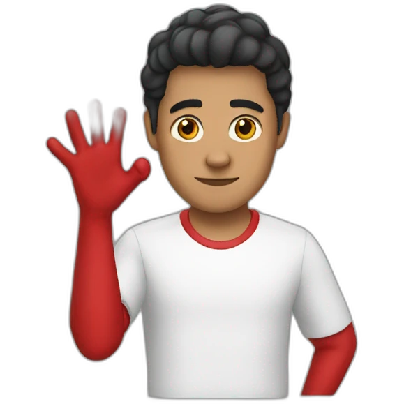 sanchez with red hands emoji