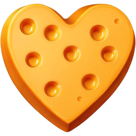 Heart made of cheese emoji