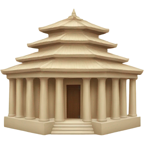 Beige temple  emoji