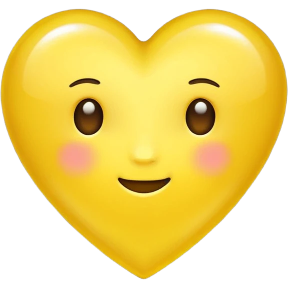 yellow heart with a soft glow emoji