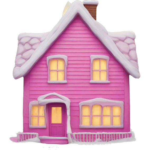 Chrismas pink house emoji