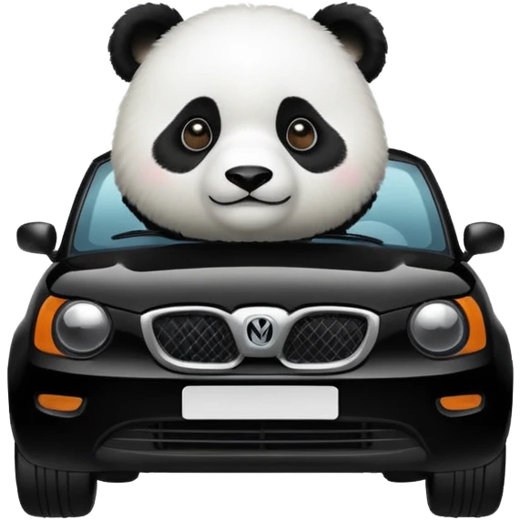 araba ve panda emoji