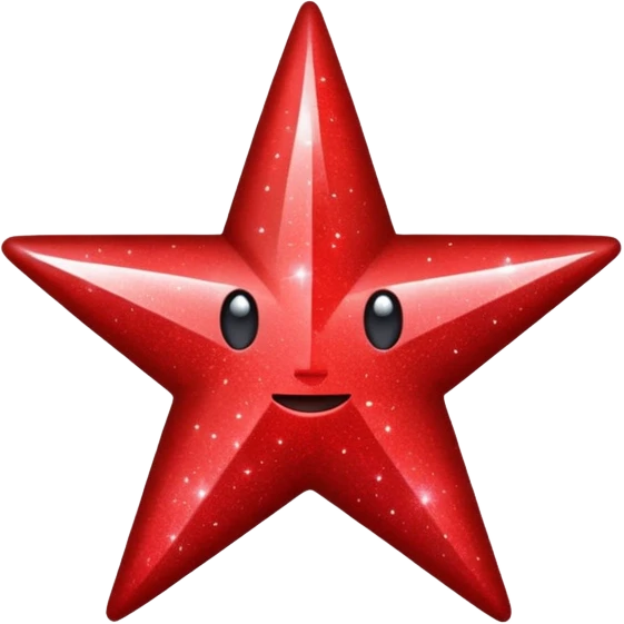 red star glitter space emoji