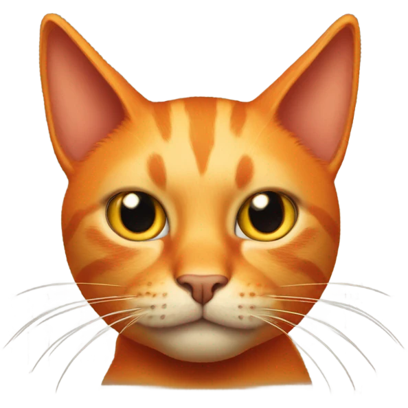 Orange cat with devil horns emoji