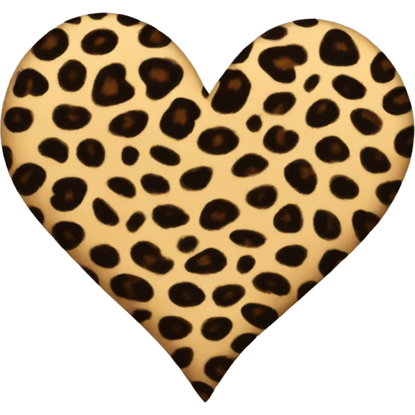 Leopard print heart emoji