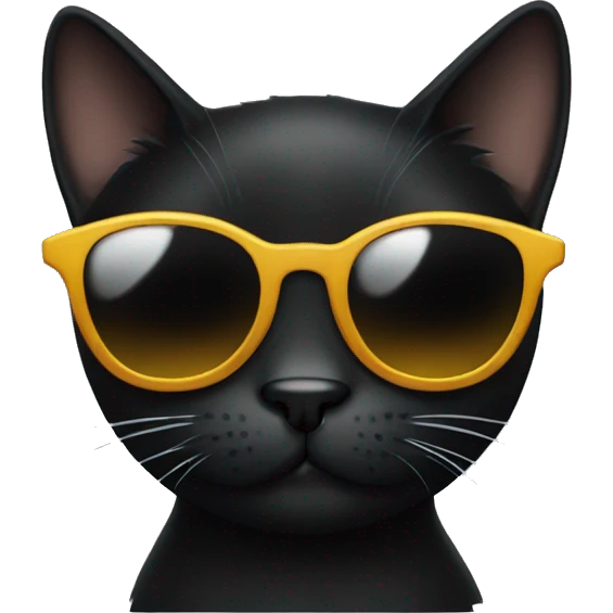 Black Cat with sunglasses emoji