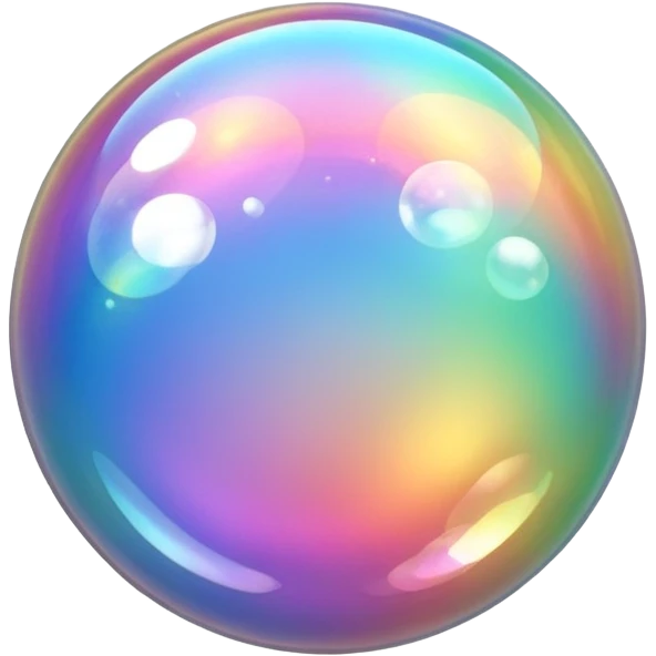 rainbow soap bubble emoji