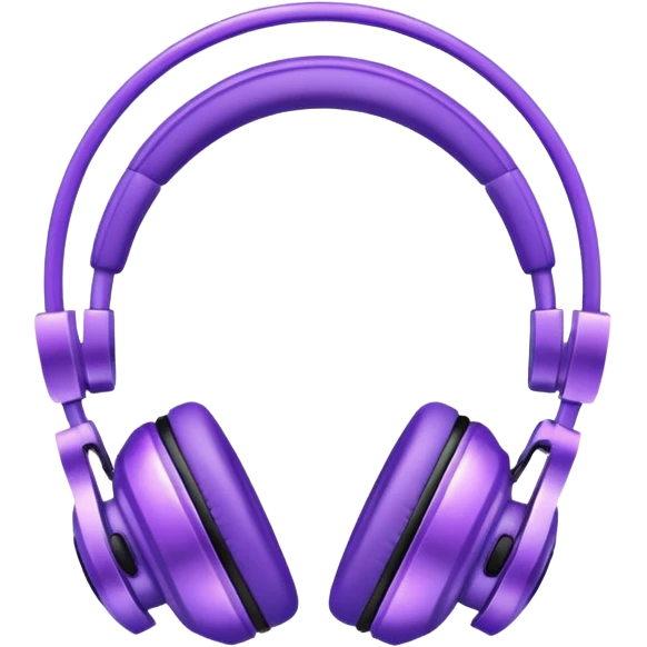 glitter purple headset emoji