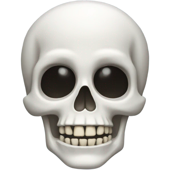 Skeleton with afro emoji
