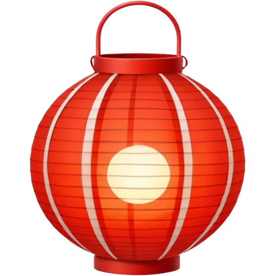 Paper Lantern + red glow emoji