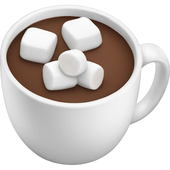 Hot chocolate with marshmallows  emoji