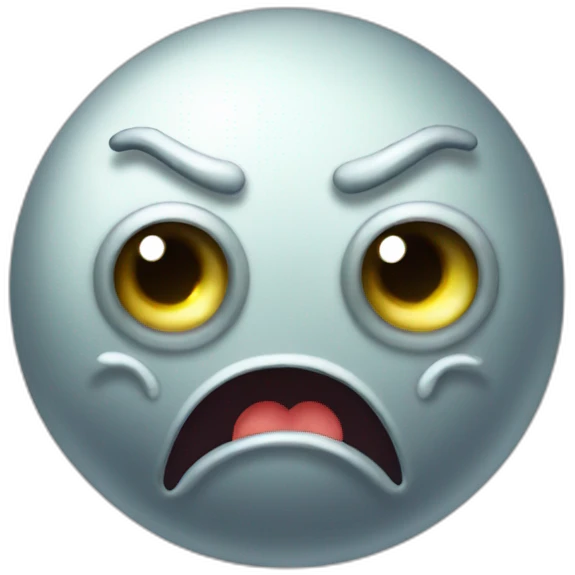 angry slime with eye color silver emoji