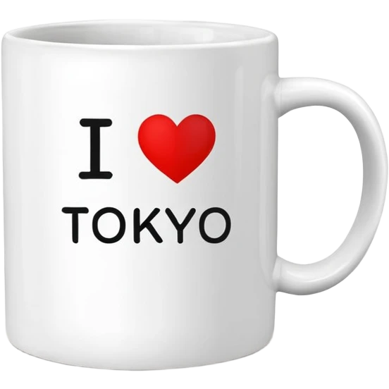 Mug cup with text I❤️Tokyo  emoji