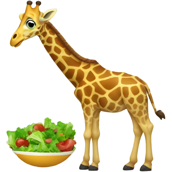 giraffe eating salad emoji
