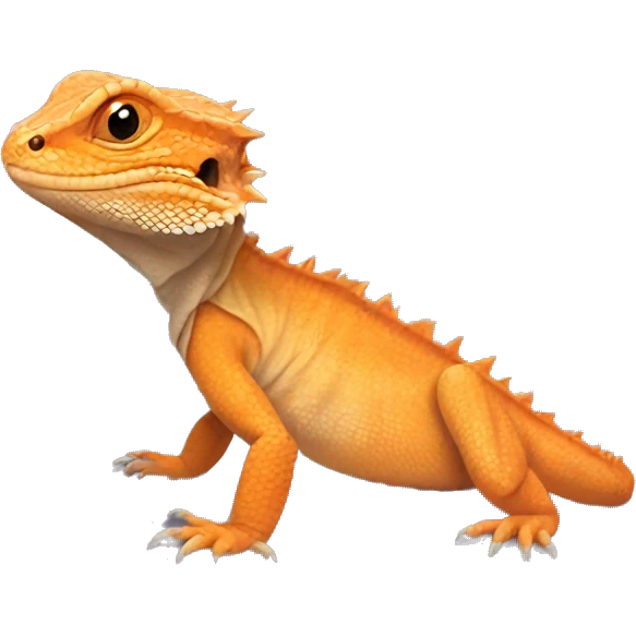 Orange bearded dragon lizard emoji