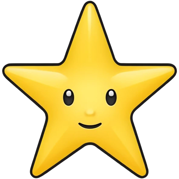 Etoile jaune contour noir cercle jaune emoji