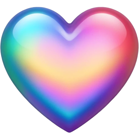 heart with a rainbow shimmer emoji
