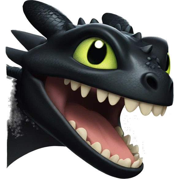 Toothless from how to train your dragon emoji