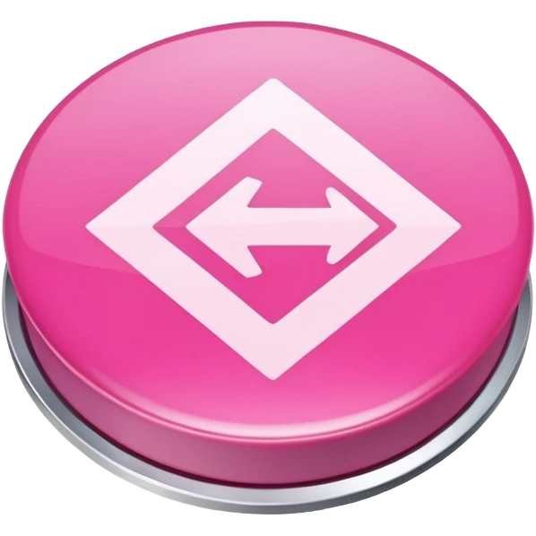 fleche directionelle blache sur fond de couleur rose sur un bouton   emoji