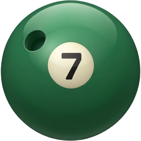 green billiard ball 7 number emoji