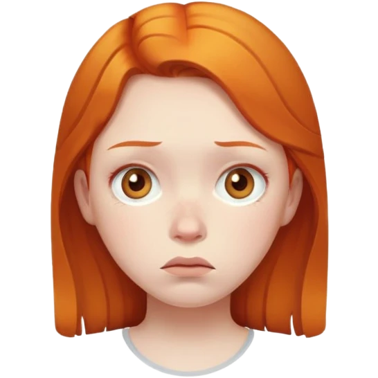 ginger girl sad face emoji