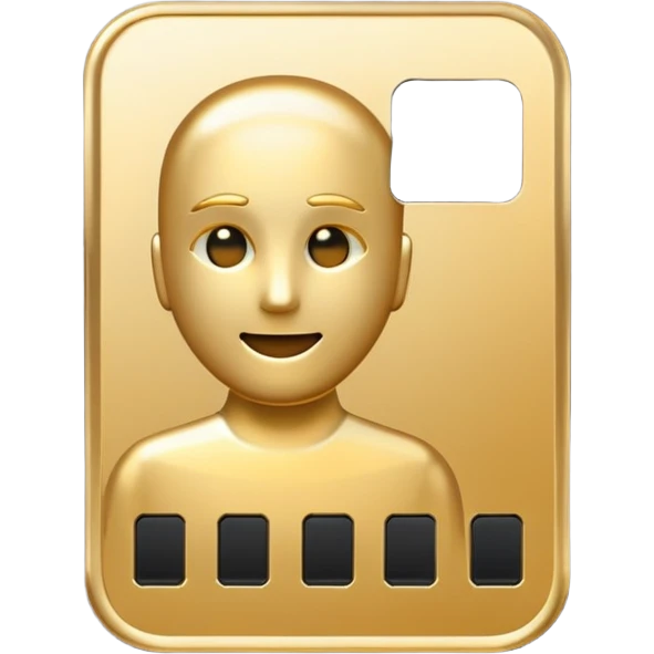 Golden number emoji, simcard. emoji