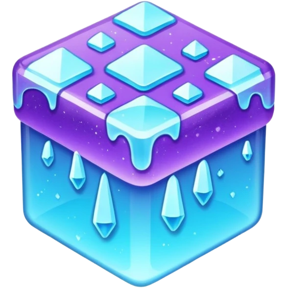 glitter flocus ice cian and purple emoji