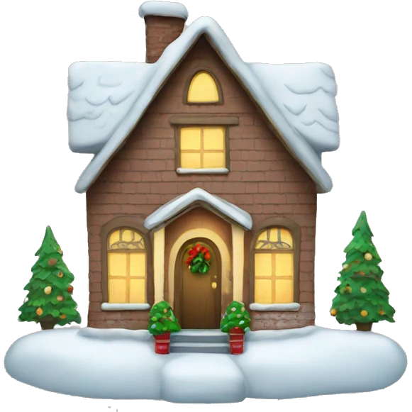 christmas house emoji