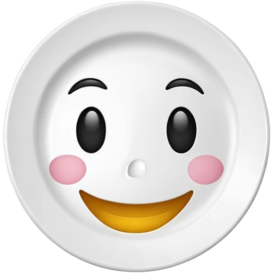plate with happy face emoji
