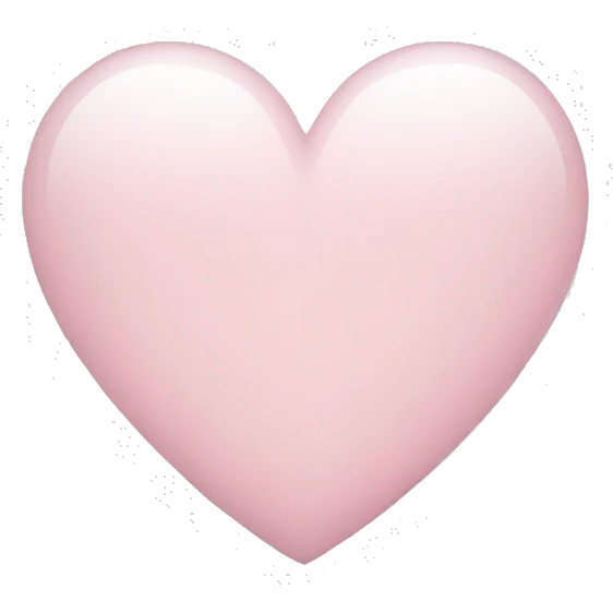white heart with light pink emoji