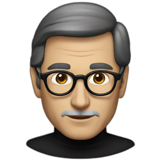 Steve jobs in a black turtle neck emoji