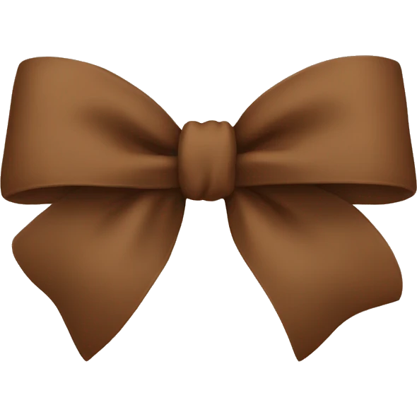 brown bow emoji