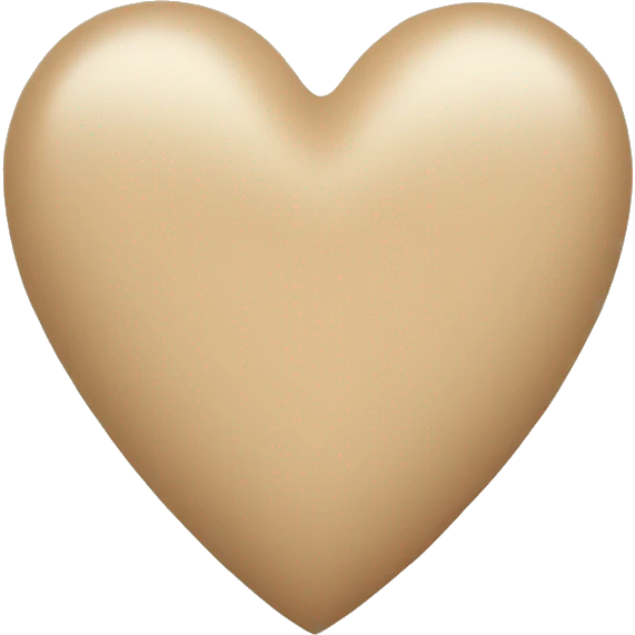Beige heart emoji