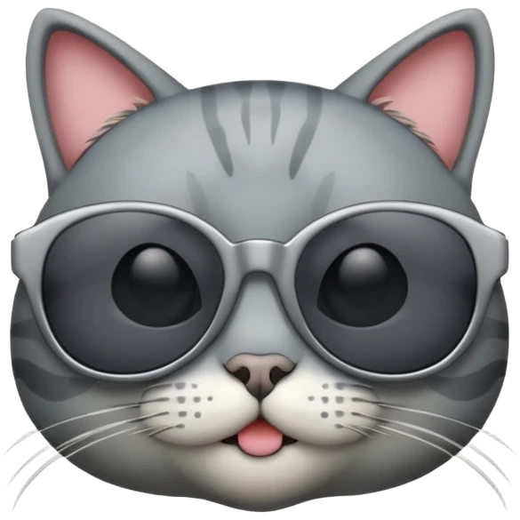 Cat wearing sunglasses emoji